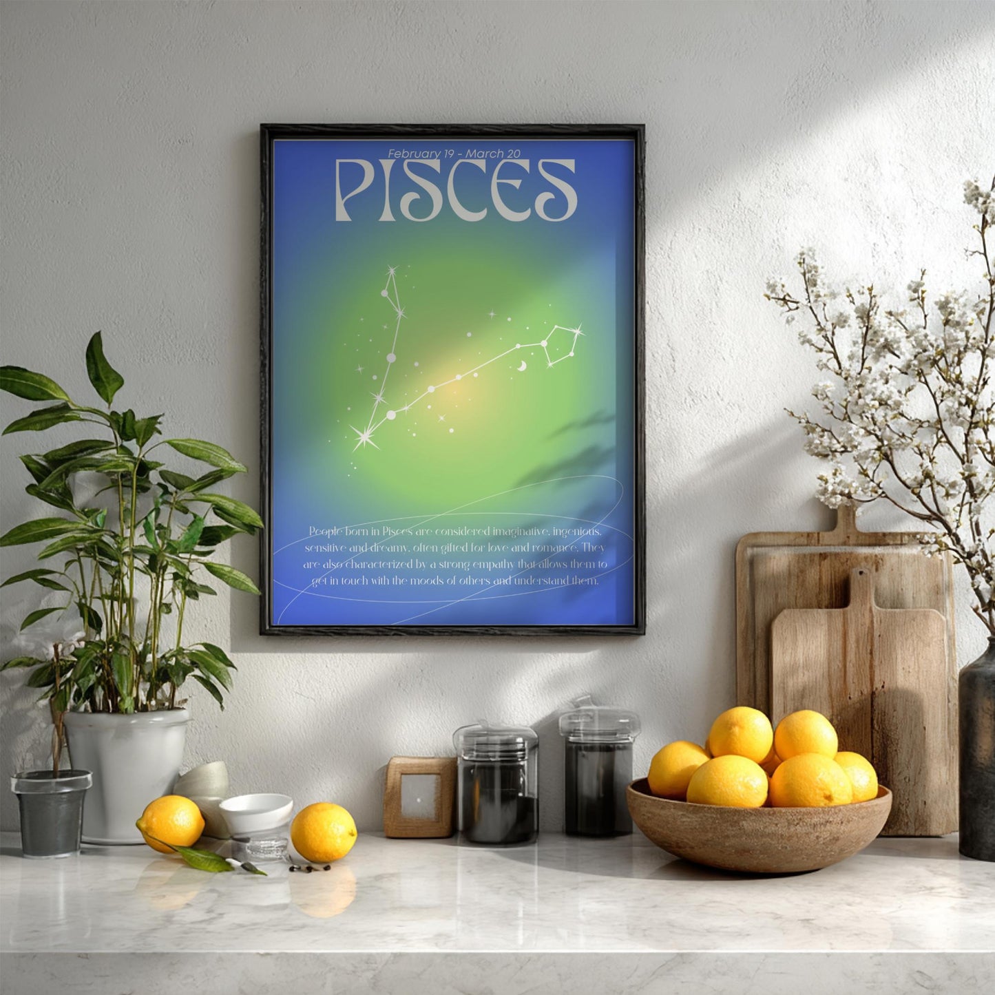 Pisces - The Dreamer - Zodiac Aura Art Print