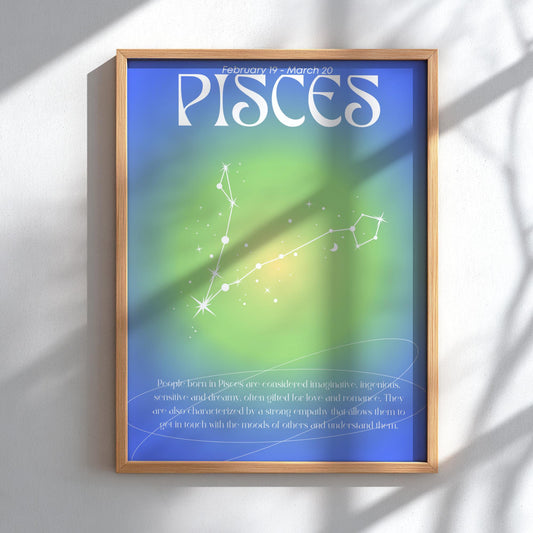 Pisces - The Dreamer - Zodiac Aura Art Print