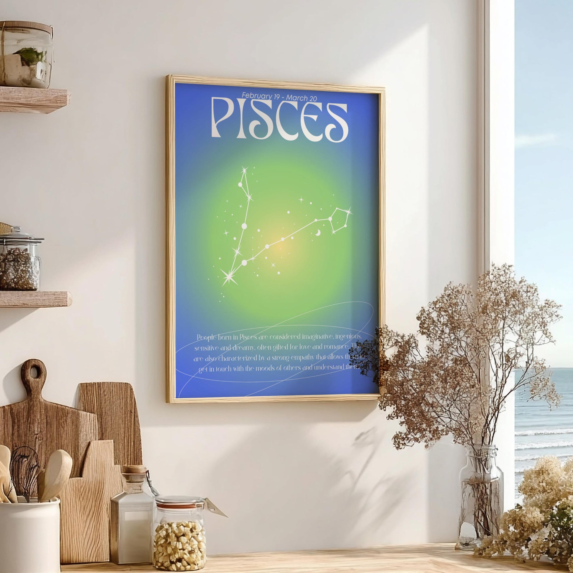 Pisces - The Dreamer - Zodiac Aura Art Print