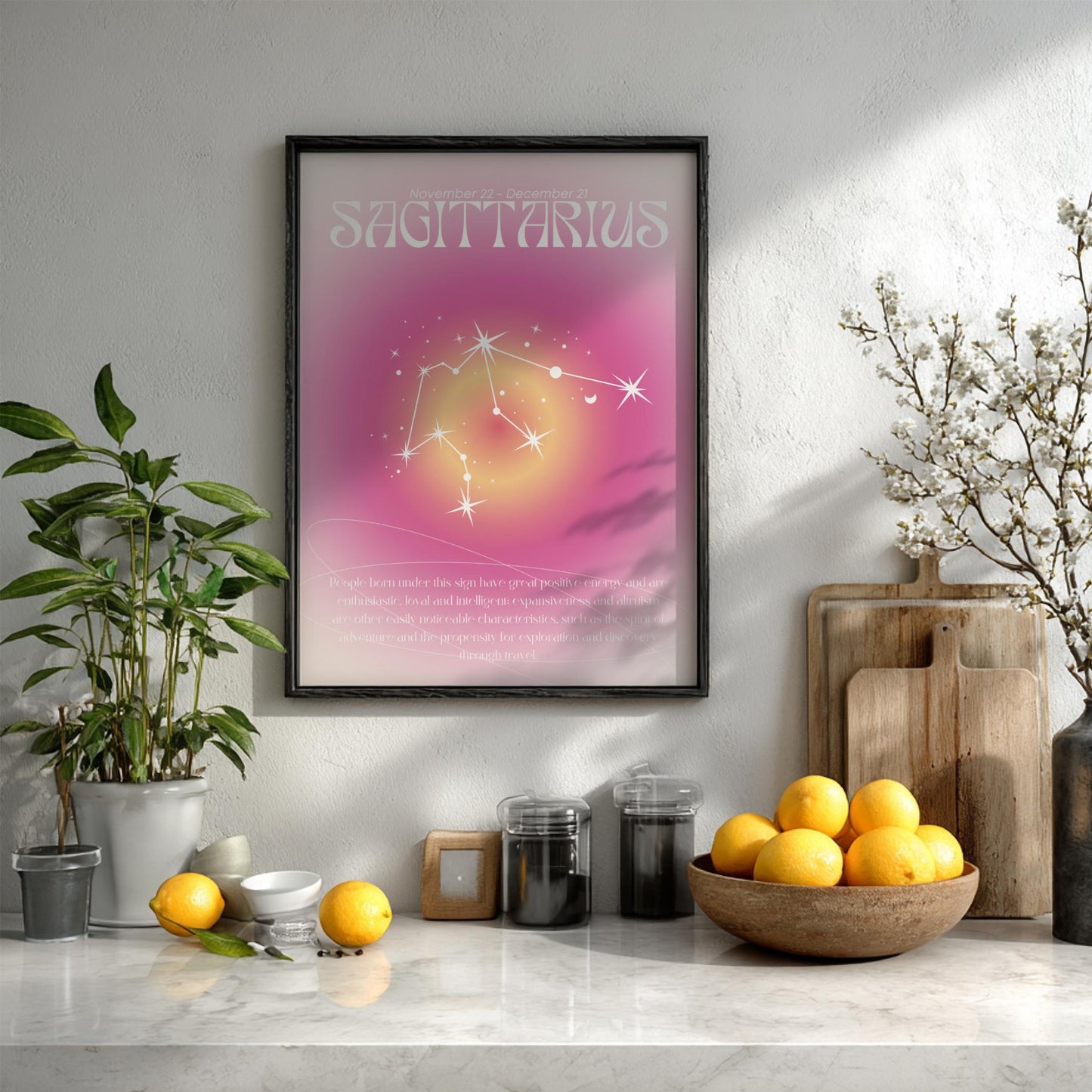 Sagittarius - The Explorer - Zodiac Aura Art Print