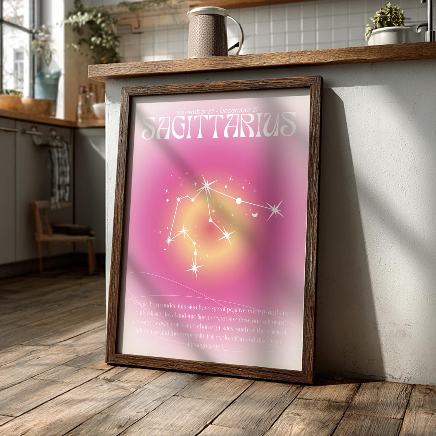 Sagittarius - The Explorer - Zodiac Aura Art Print