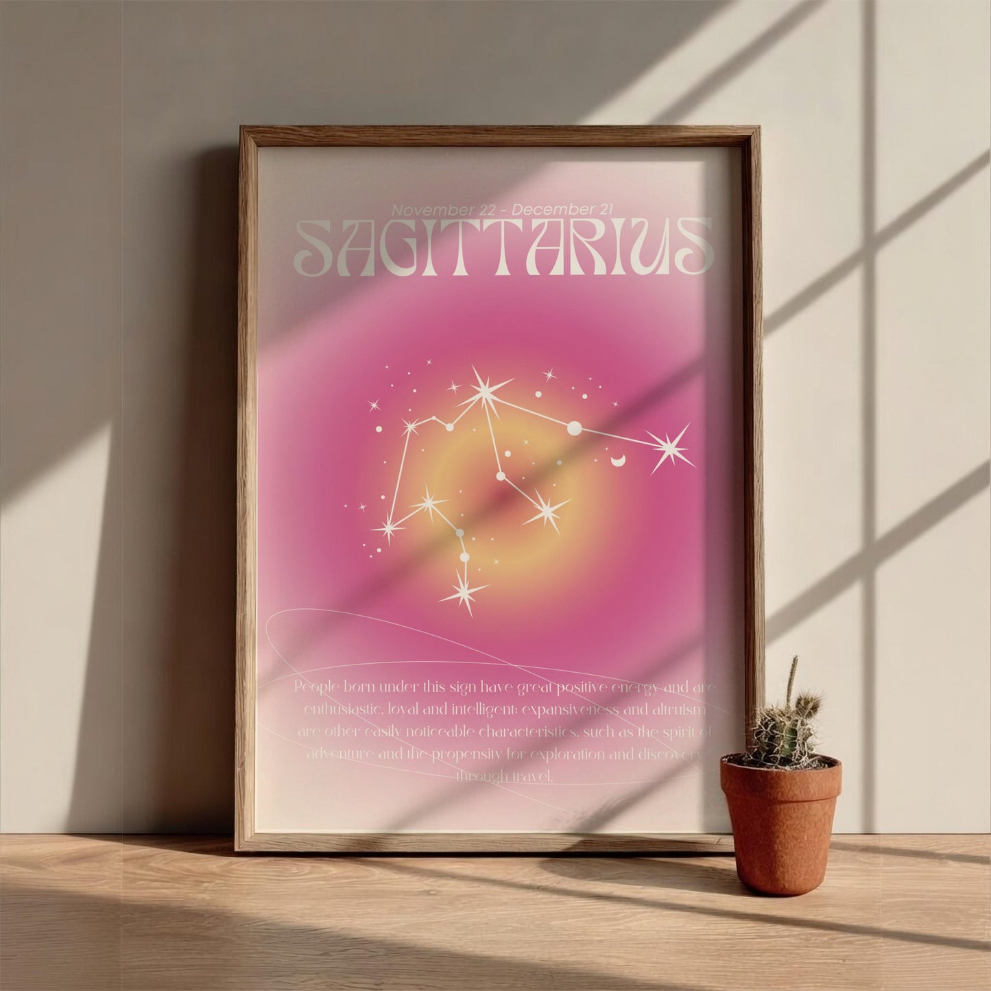 Sagittarius - The Explorer - Zodiac Aura Art Print