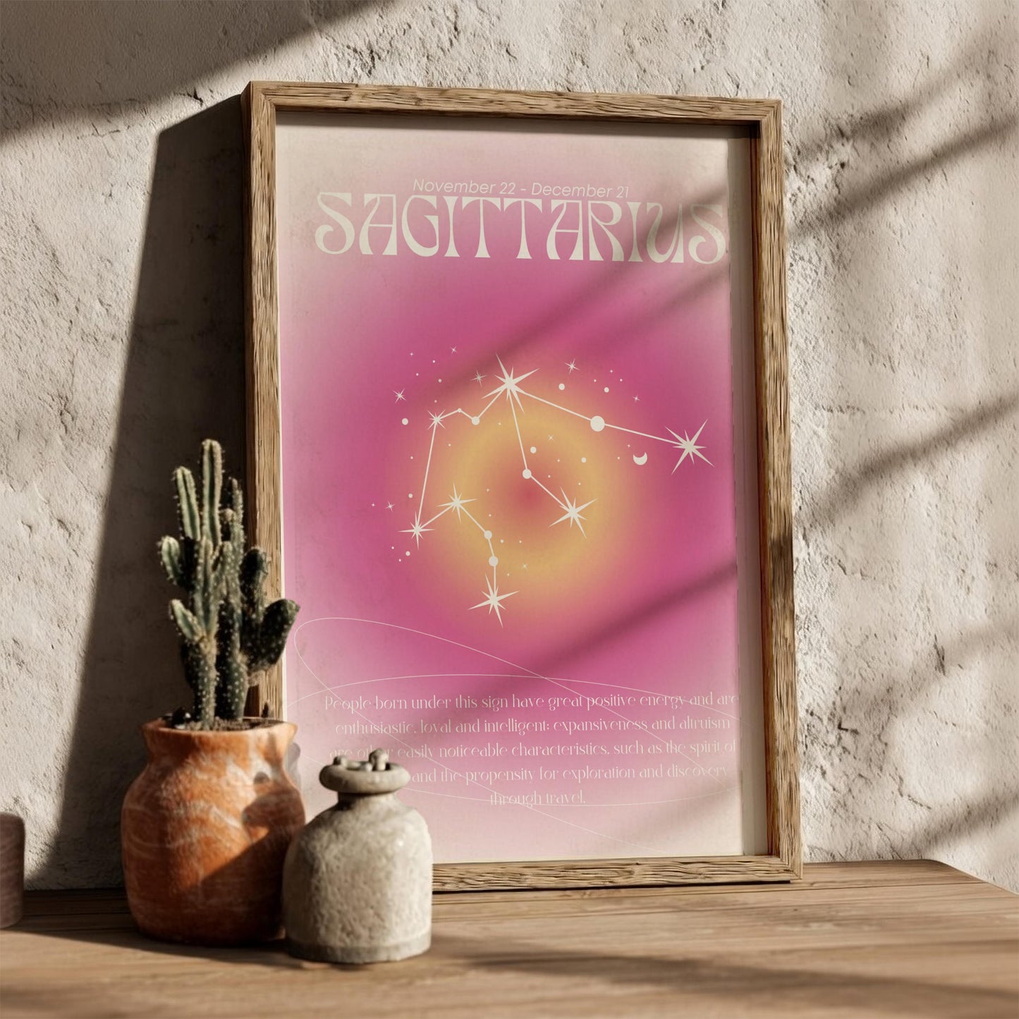 Sagittarius - The Explorer - Zodiac Aura Art Print