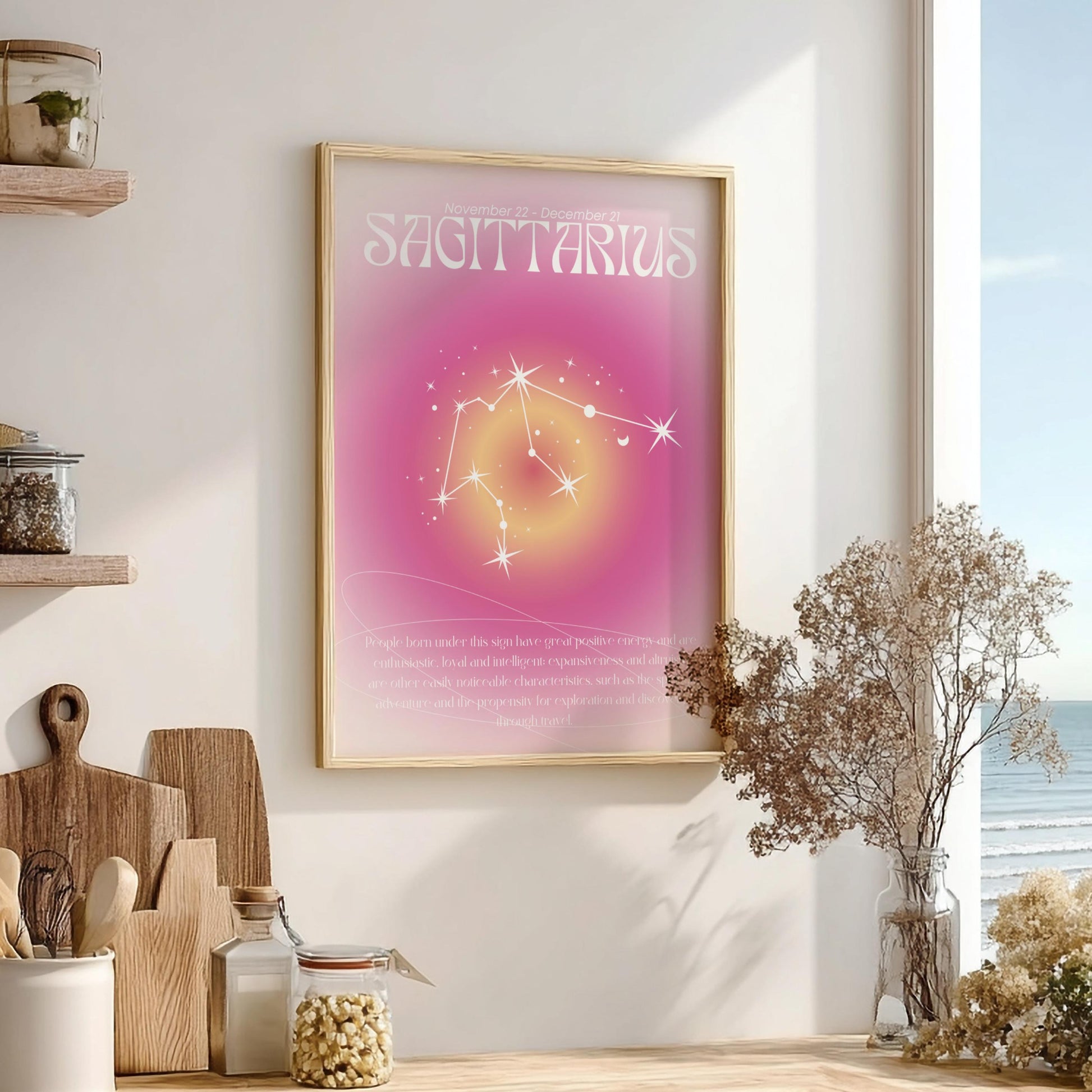 Sagittarius - The Explorer - Zodiac Aura Art Print