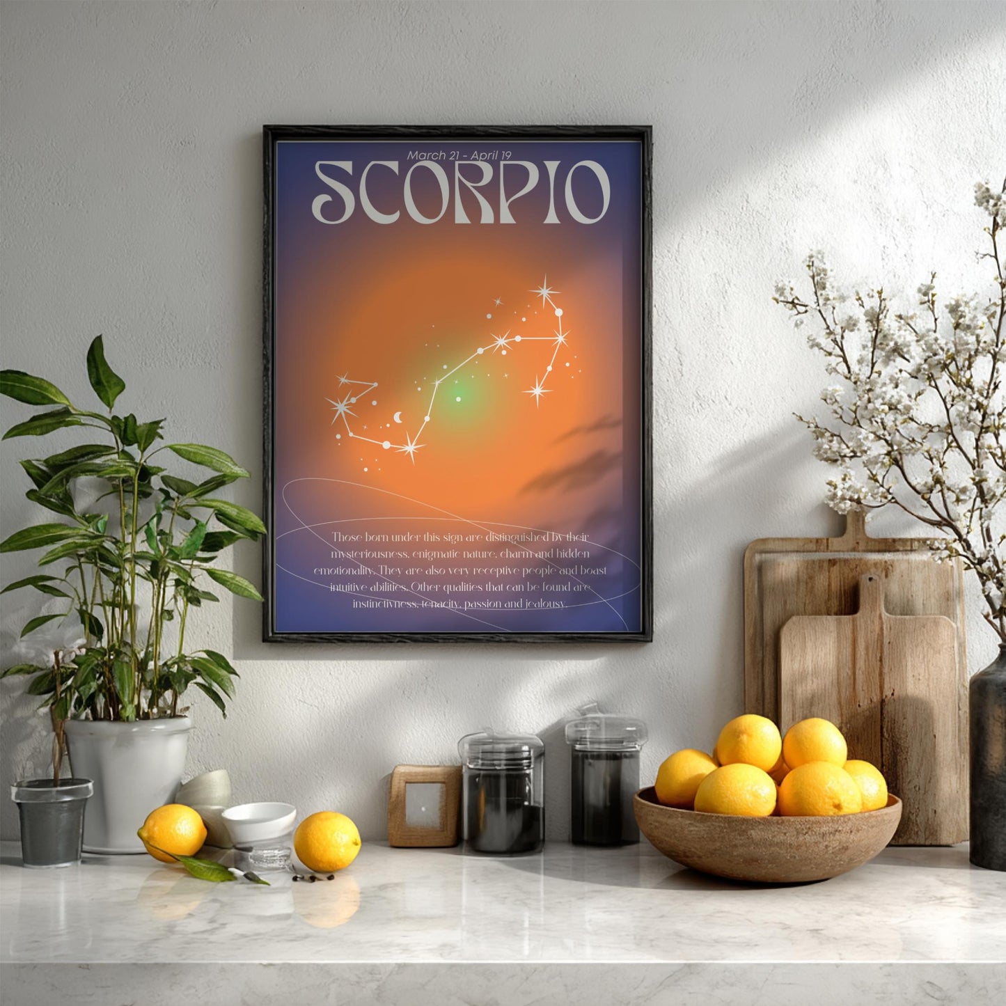 Scorpio - The Alchemist - Zodiac Aura Art Print