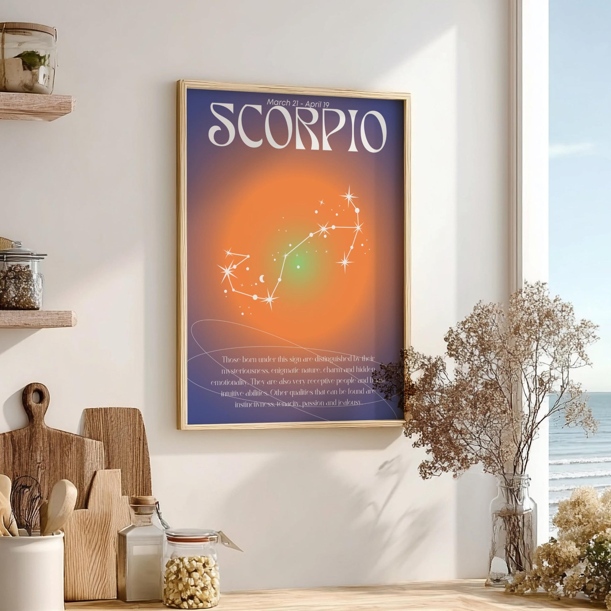 Scorpio - The Alchemist - Zodiac Aura Art Print