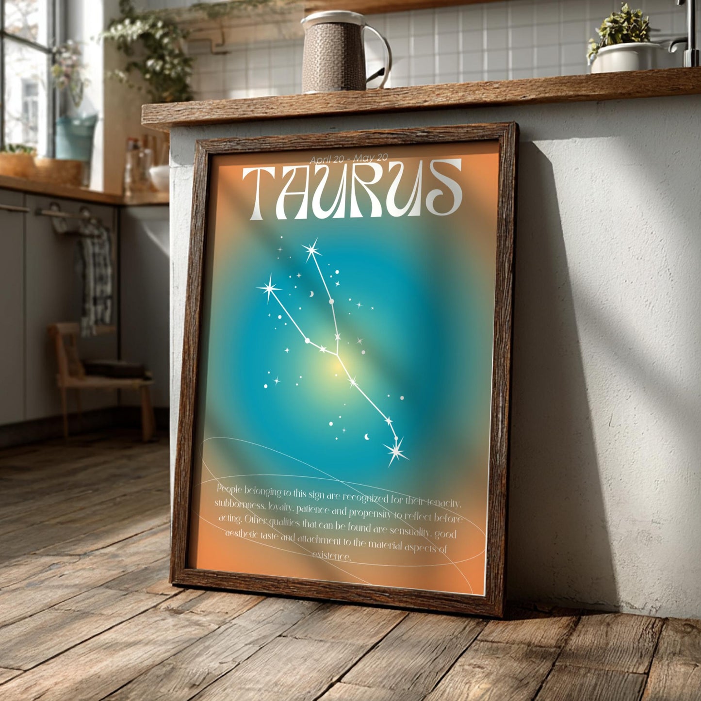 Taurus - The Grounded - Zodiac Aura Art Print