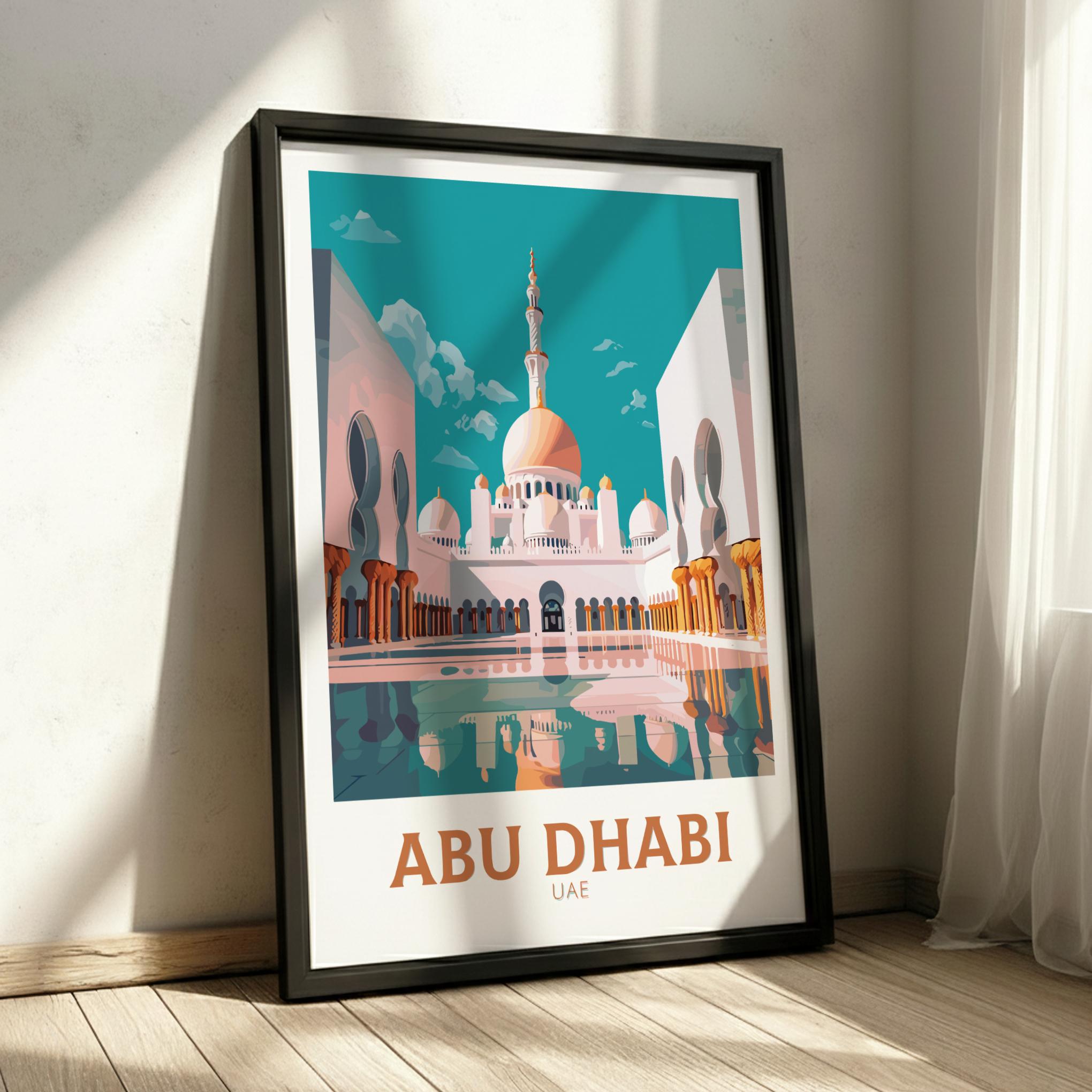 Asian ABU DHABI PRINT - RETRO POSTER