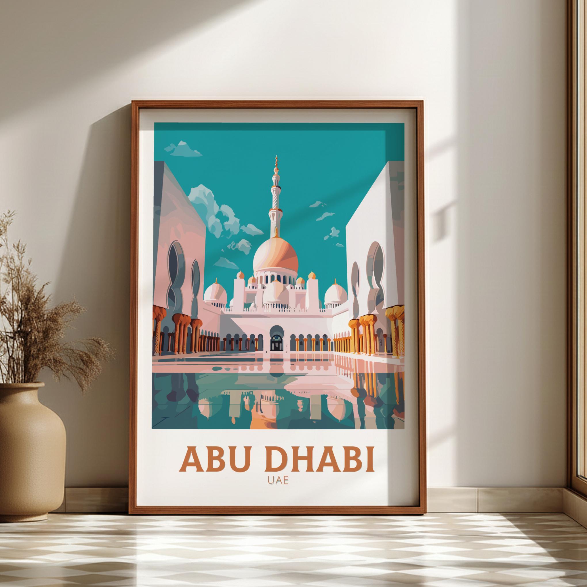 Asian ABU DHABI PRINT - RETRO POSTER