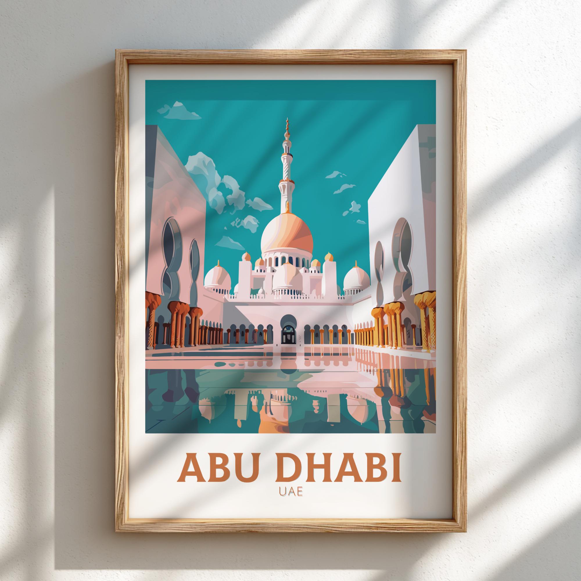 Asian ABU DHABI PRINT - RETRO POSTER