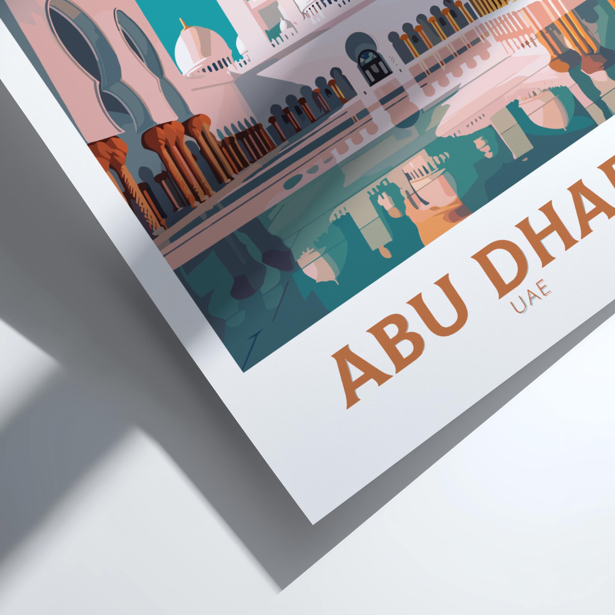 Asian ABU DHABI PRINT - RETRO POSTER