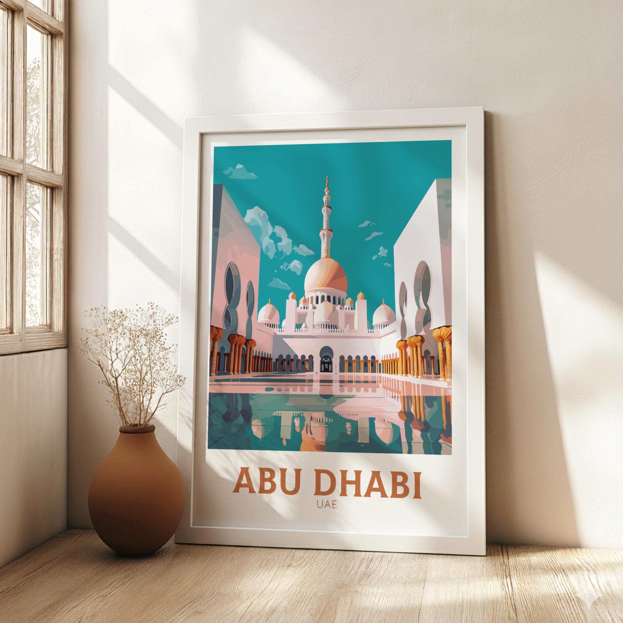 Asian ABU DHABI PRINT - RETRO POSTER