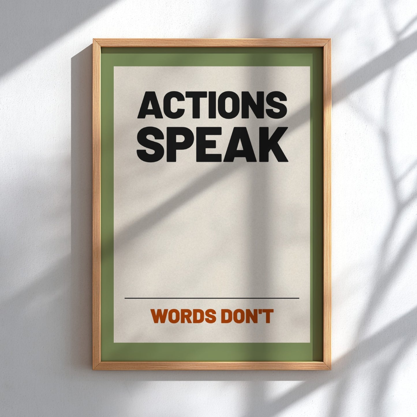 Motivational quotes poster featuring bold typography in neutral colors, perfect for home decor and