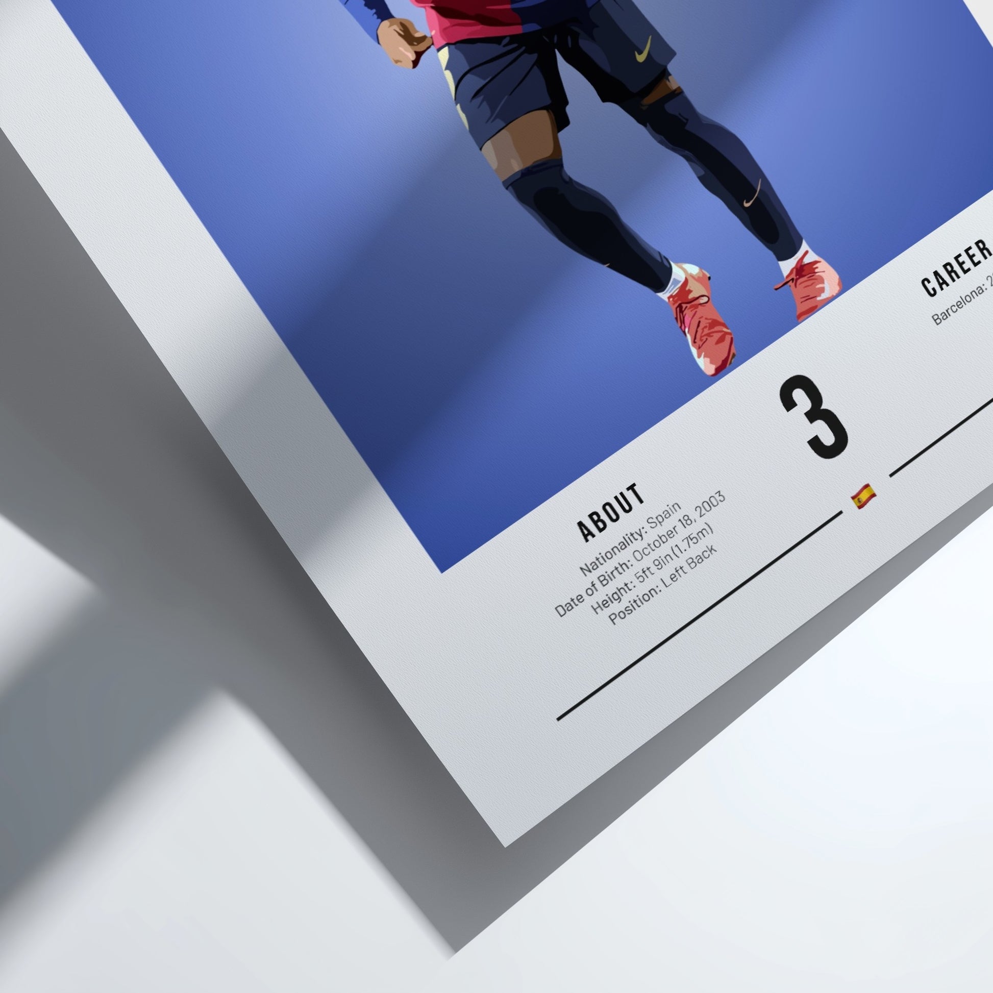 Alejandro Balde poster featuring vibrant colors and modern design, showcasing a football player in action.