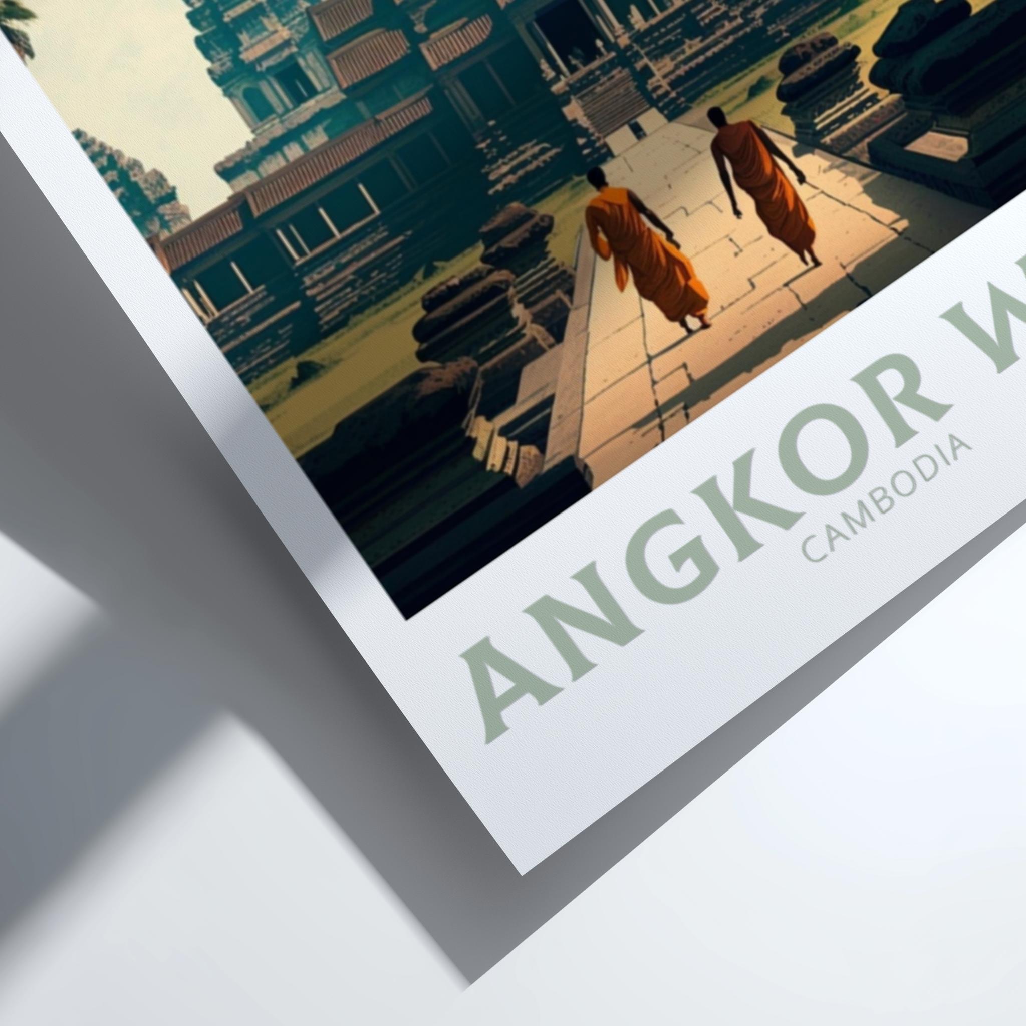 Asian ANGKOR WAT POSTER - CAMBODIA ARTWORK