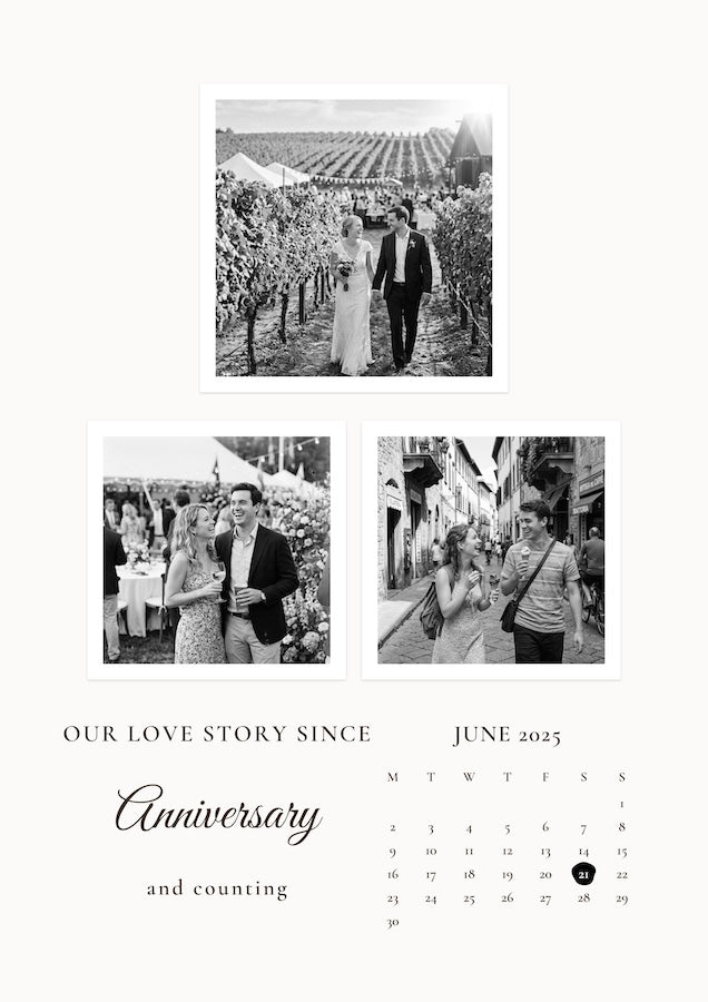 Personalised Anniversary Grid Poster