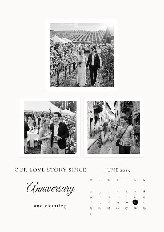Personalised Anniversary Grid Poster