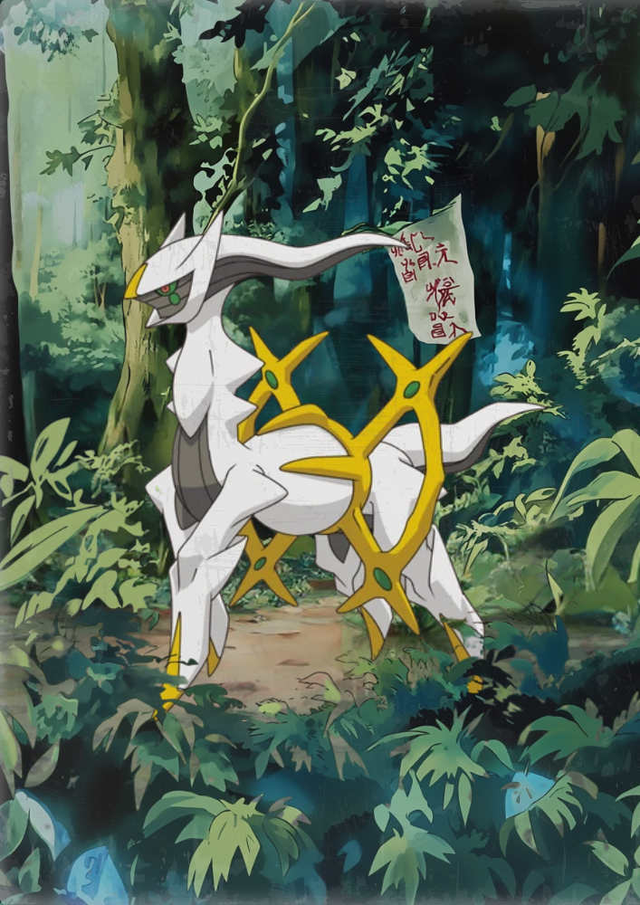 Arceus Poster: Japanese Style Legendary Pokemon Inspired Anime Artwork, Pokemon TCG Arceus