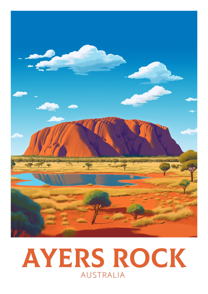Australia AYERS ROCK TRAVEL PRINT - WALLART AUSTRALIA