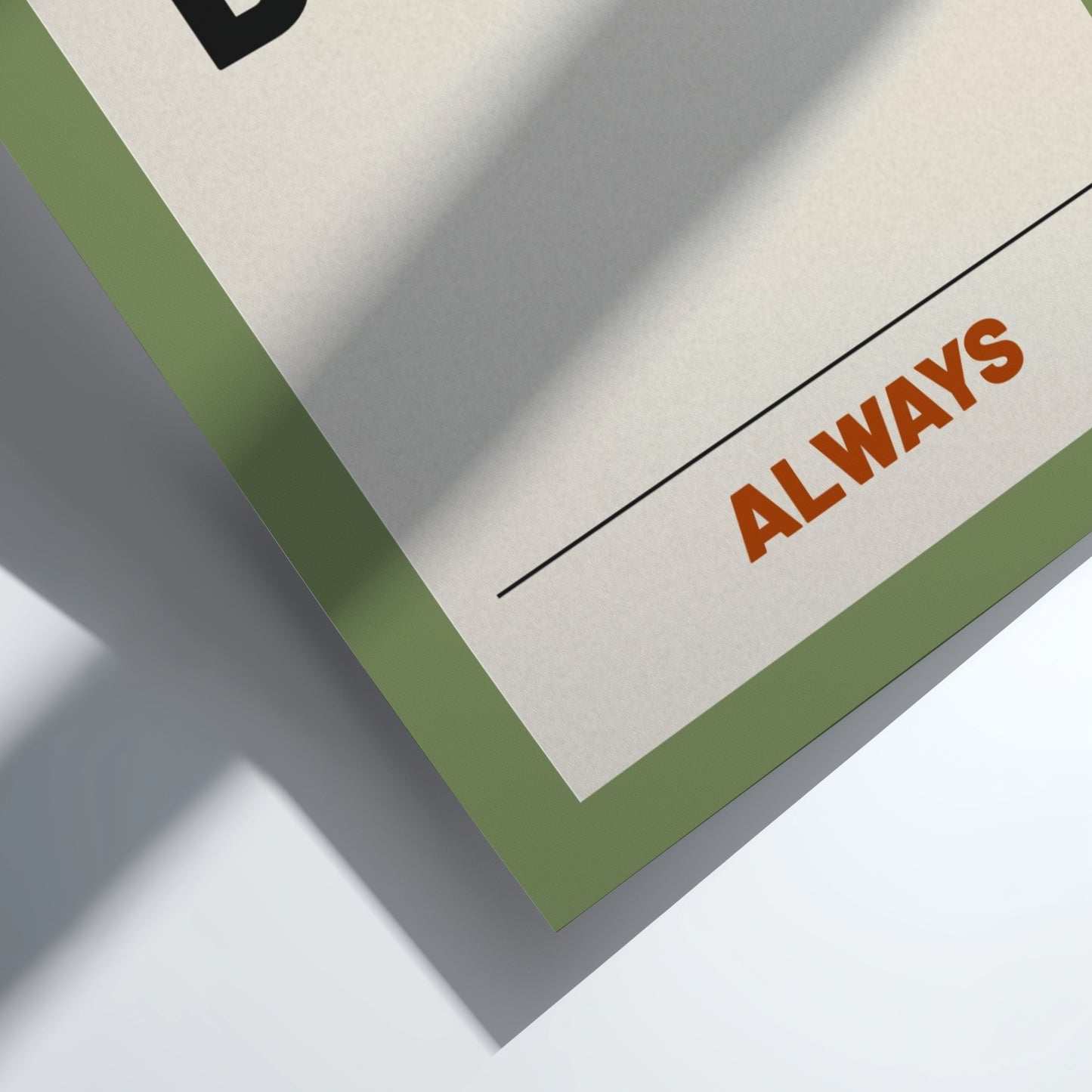 Motivational quotes poster featuring bold typography on a neutral background, ideal for home or office decor.