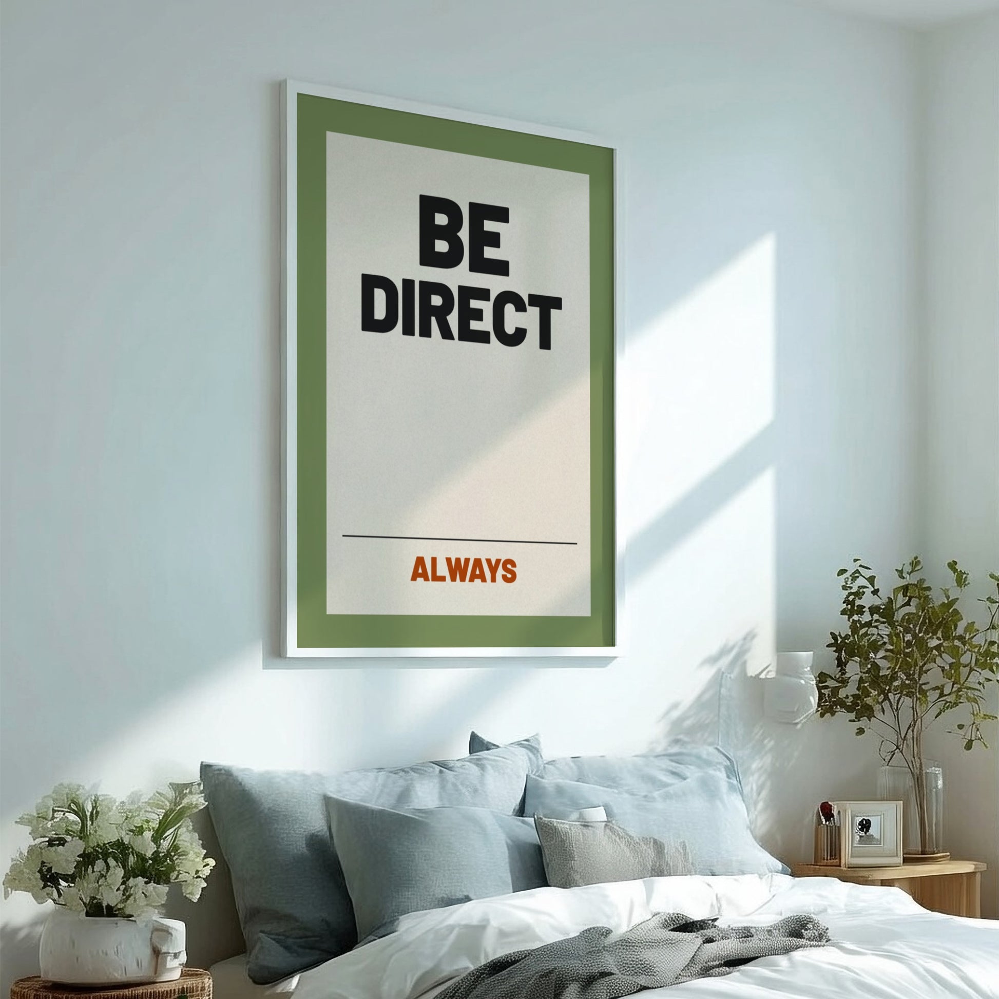 Motivational quotes poster featuring bold typography on a neutral background, ideal for home or office decor.