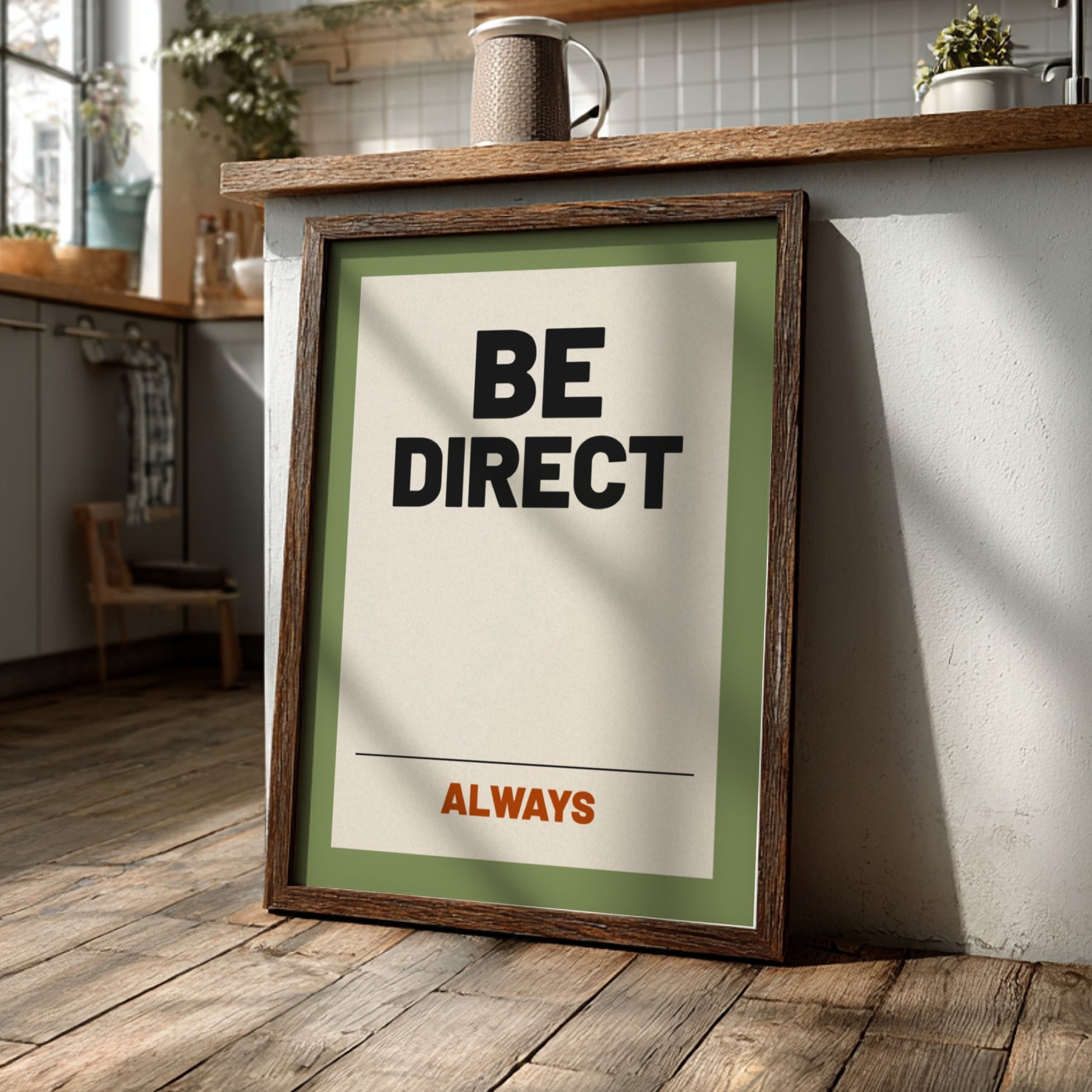 Motivational quotes poster featuring bold typography on a neutral background, ideal for home or office decor.