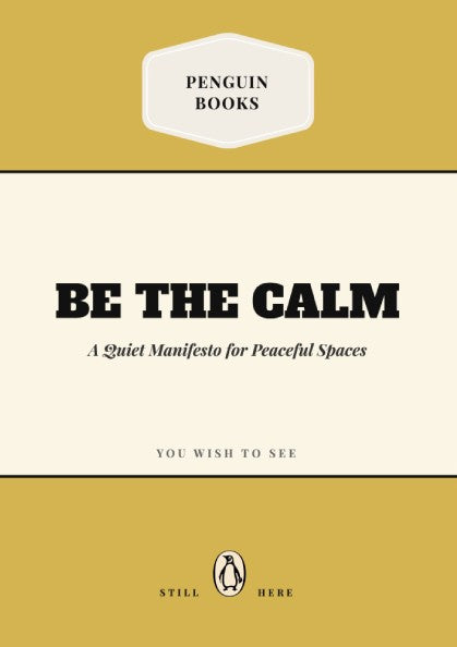 Funny quote poster featuring penguins book illustration in calming colors and playful typography.