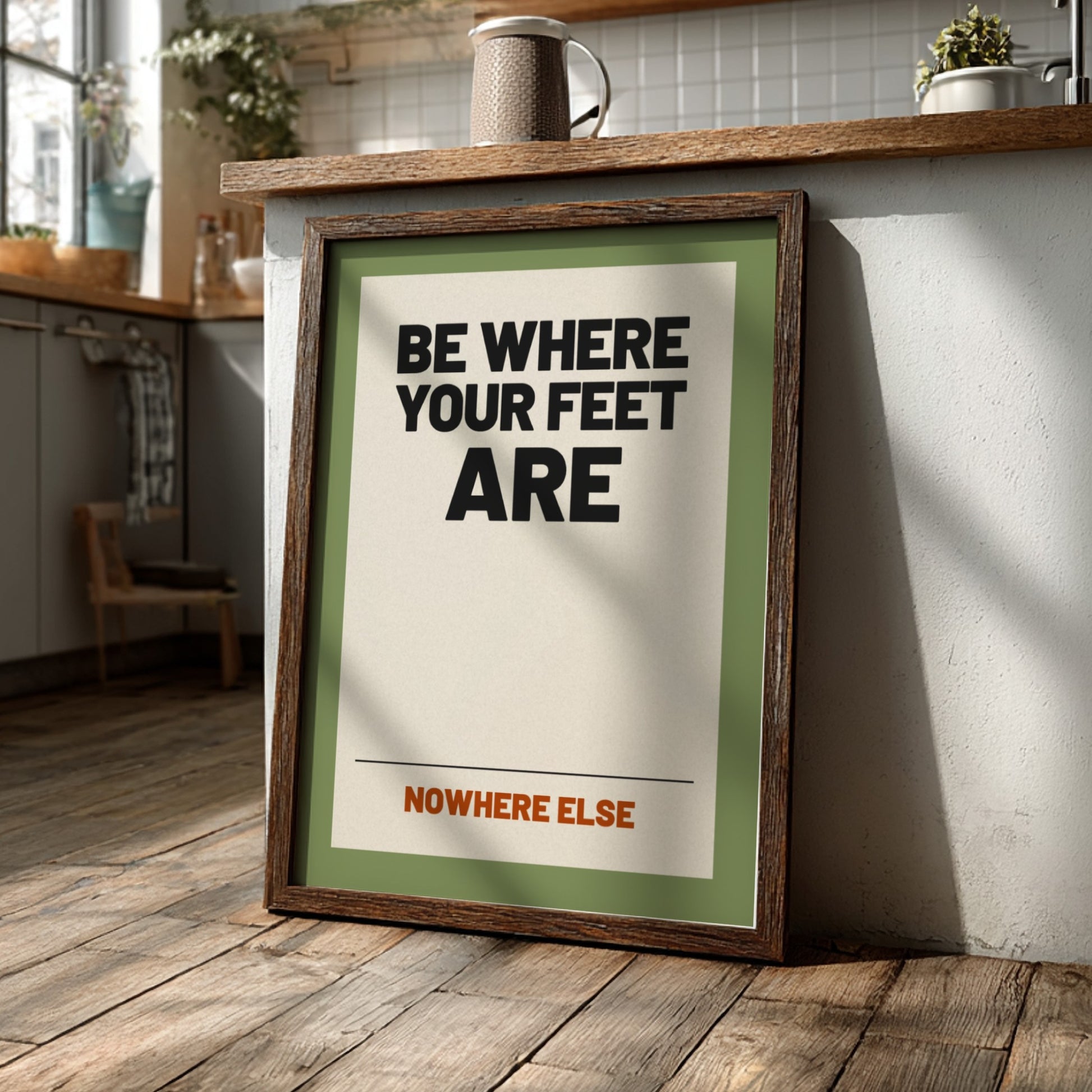 Motivational quotes poster featuring bold typography and warm colors, perfect for home decor and inspiration.