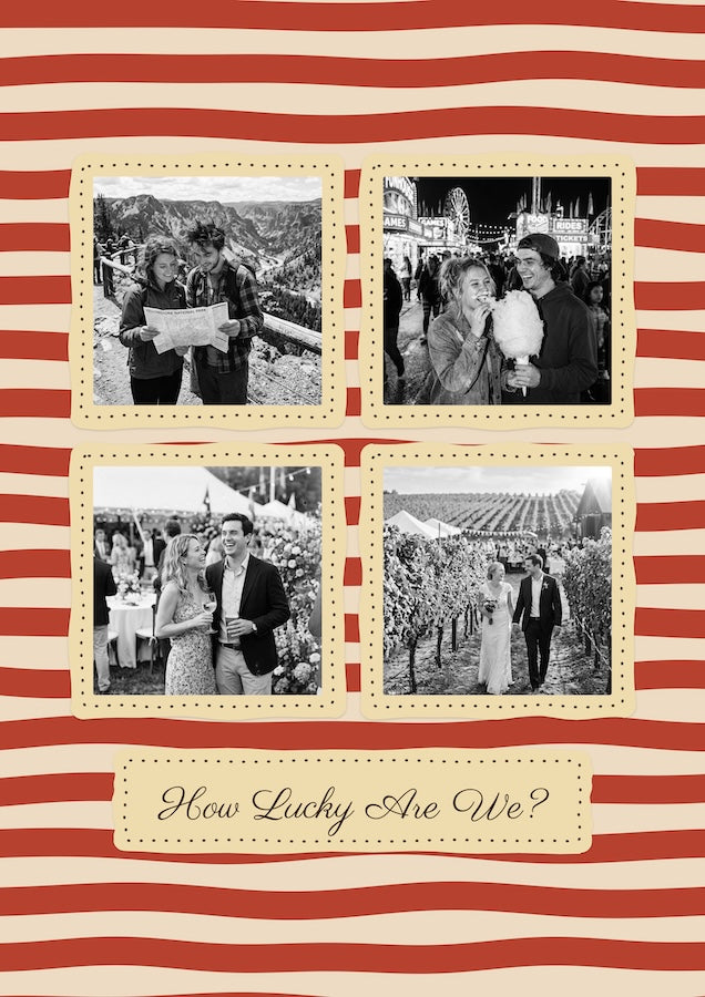 Personalised Couples Multi Photo Stripe Art Print