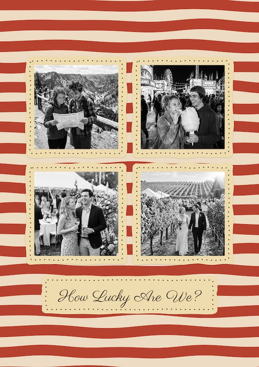 Personalised Couples Multi Photo Stripe Art Print