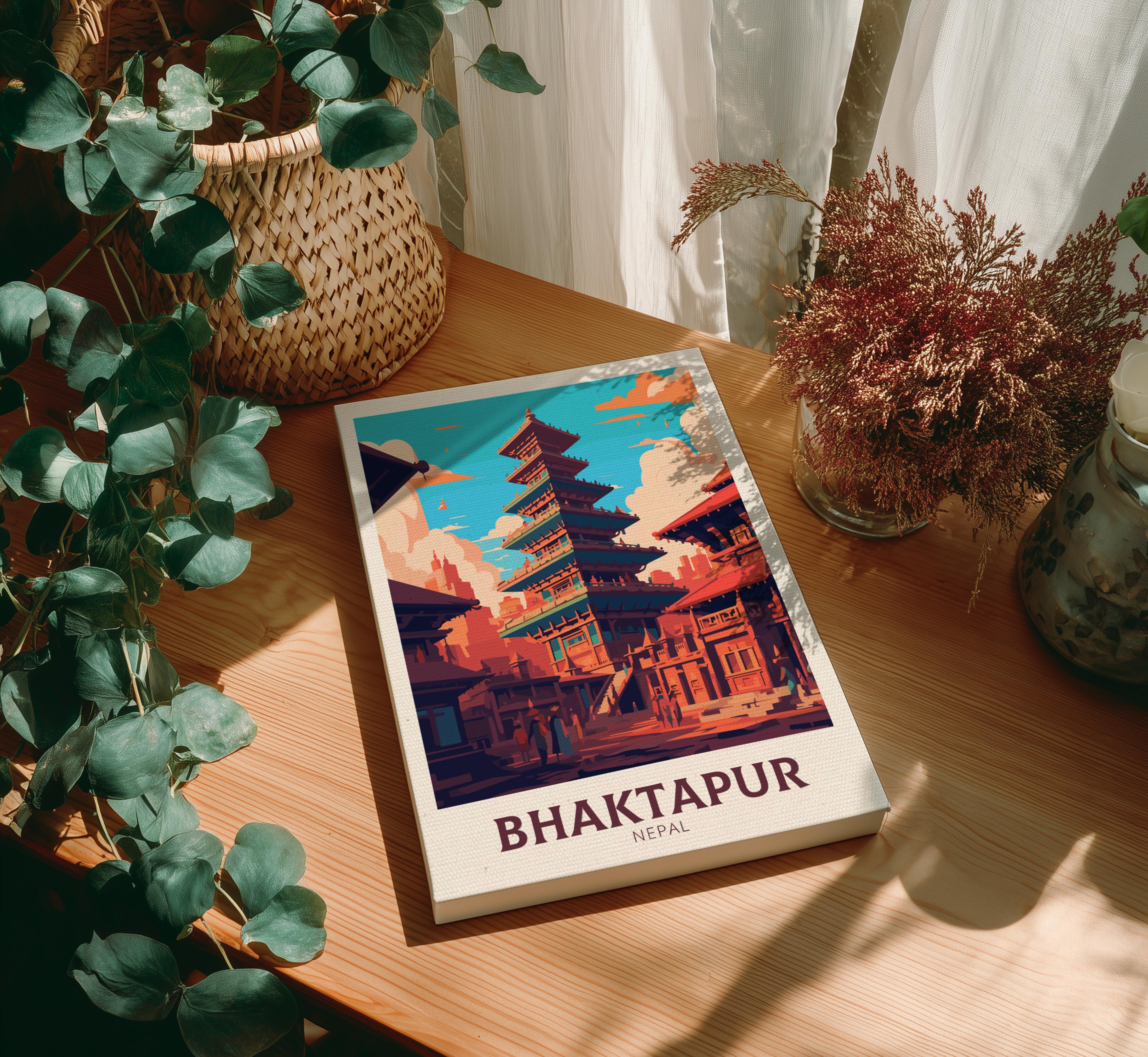 Asian BHAKTAPUR POSTER - NEPAL PRINT