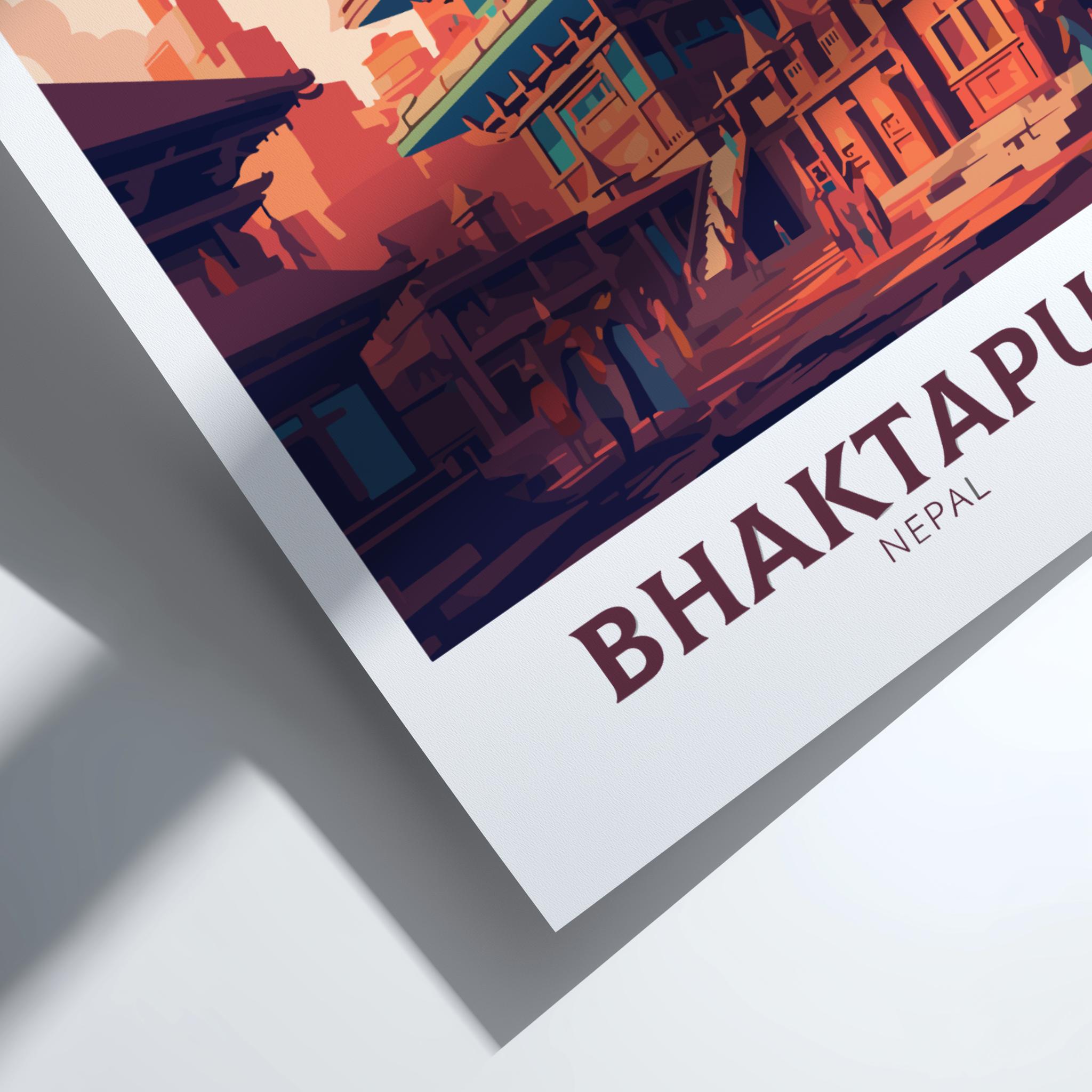 Asian BHAKTAPUR POSTER - NEPAL PRINT