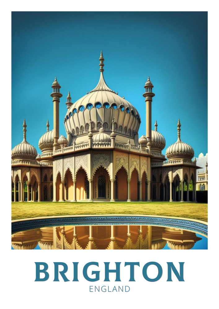 Europe BRIGHTON TRAVEL POSTER - ENGLAND ARTWORK
