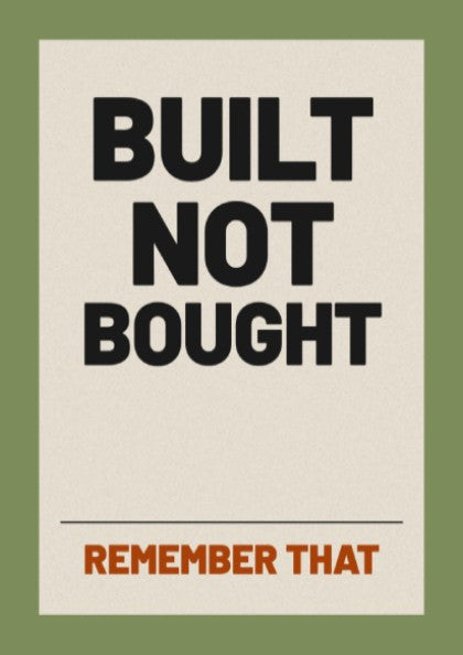 Motivational quotes poster featuring bold typography in earthy tones for wall decor