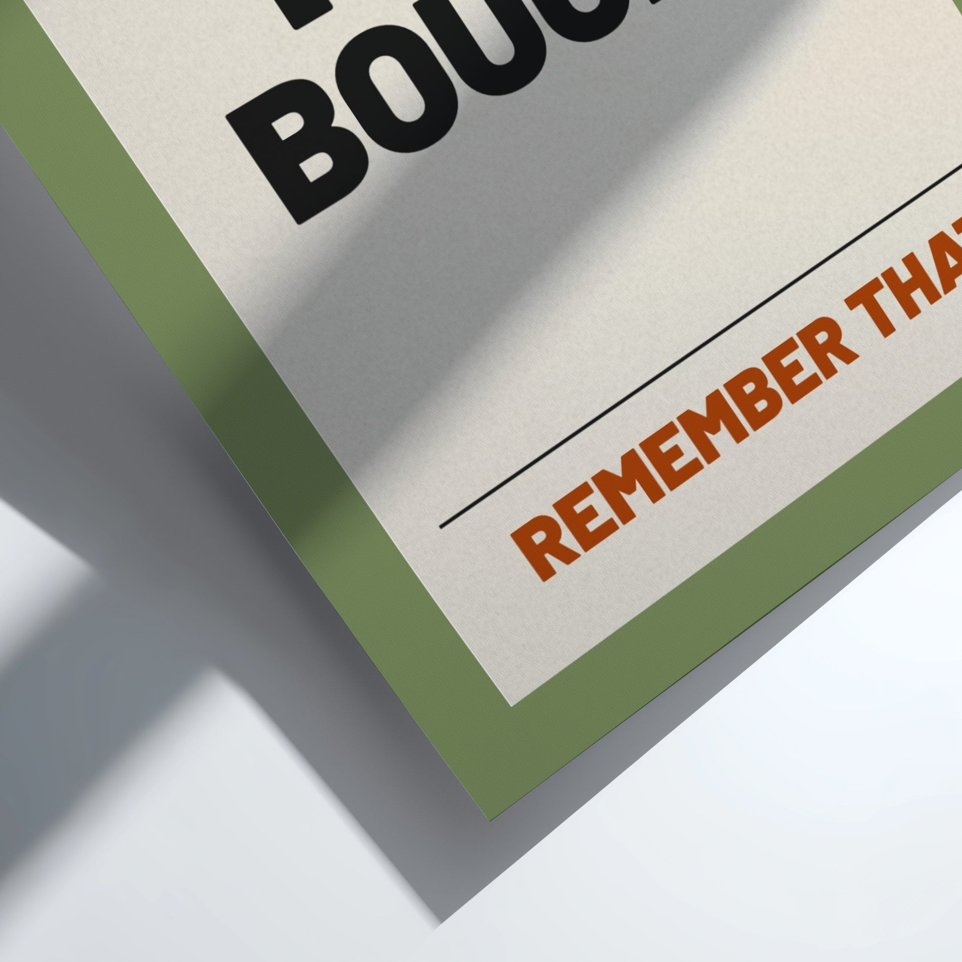 Motivational quotes poster featuring bold typography in earthy tones for wall decor