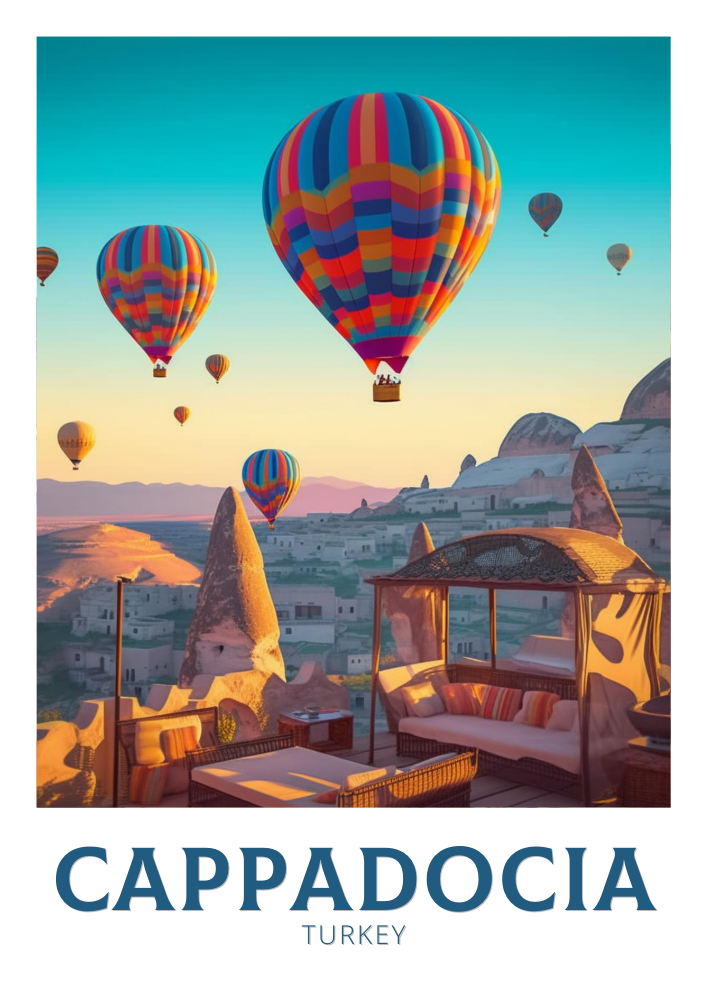 Europe CAPPADOCIA TRAVEL PRINT - TURKEY ARTWORK