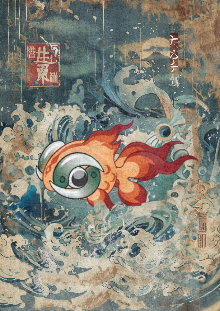 Chi-Yu Poster: Japanese Style Legendary Pokemon Inspired Anime Artwork, Pokemon TCG Chi-Yu