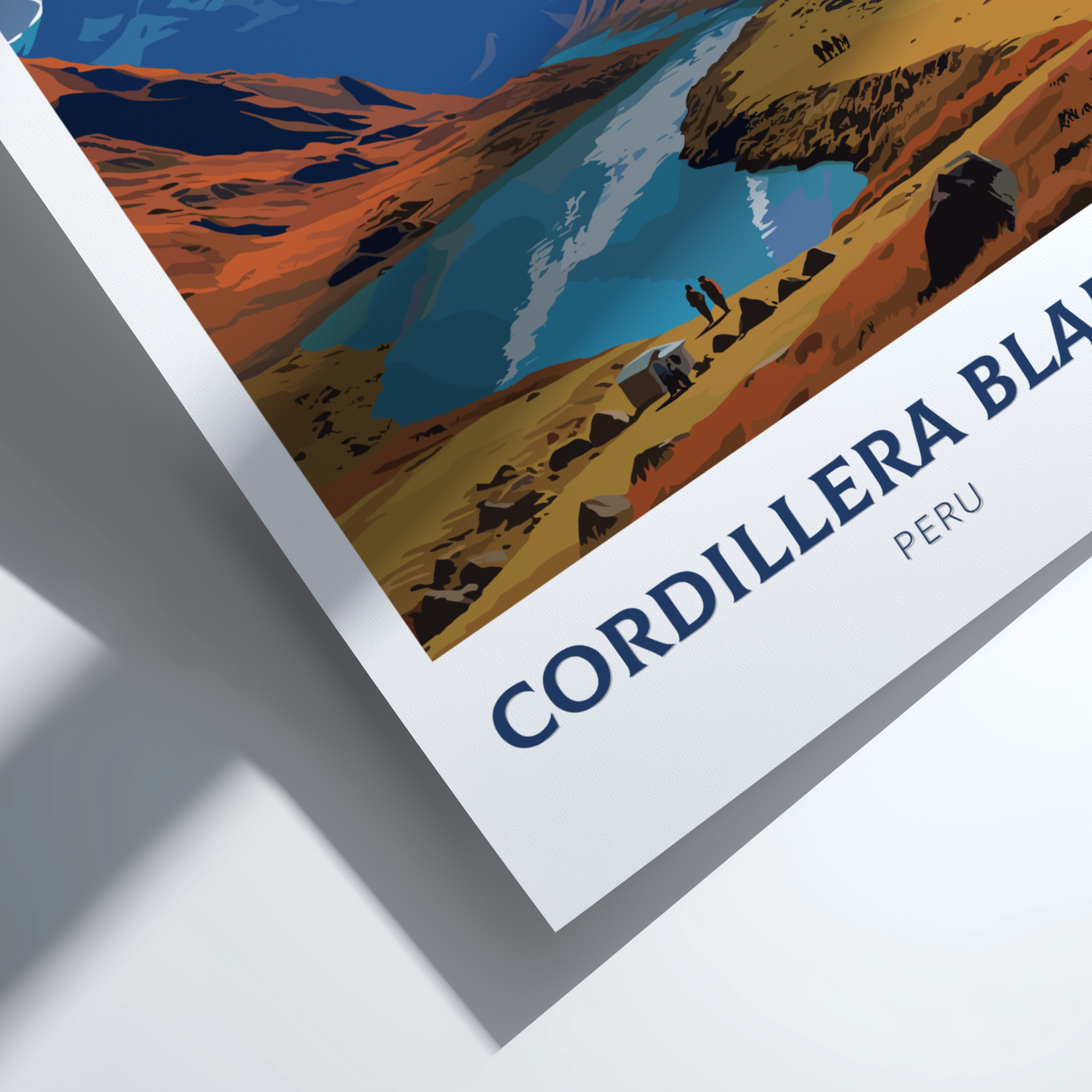 South America CORDILLERA BLANCA POSTER - PERU MOUNTAIN PRINT
