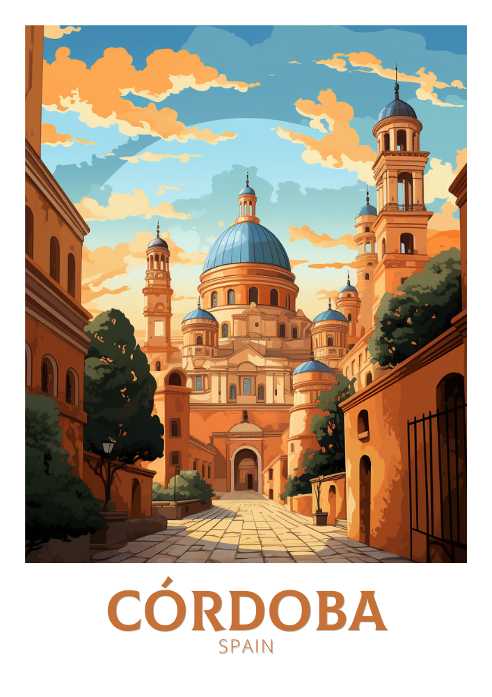 Europe CORDOBA TRAVEL POSTER - SPAIN ARTWORK