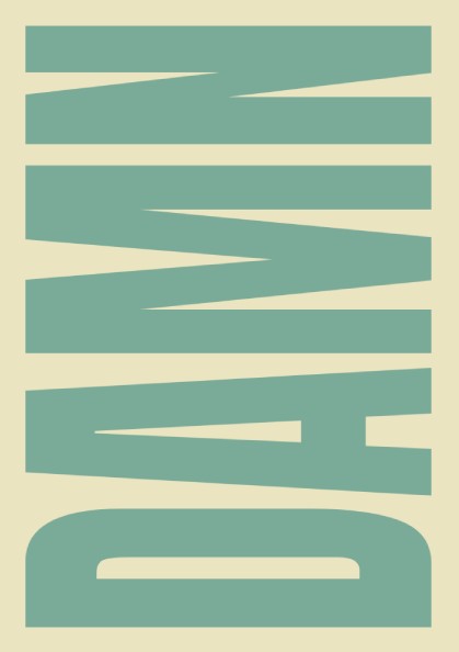Modern poster featuring bold typography in cream and sage colors, ideal for home decor.