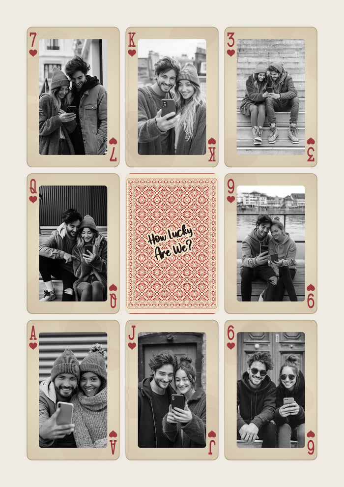Personalised Couples Playing Card Poster
