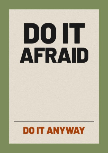 Motivational quotes poster featuring bold typography on a green background, ideal for home decor and