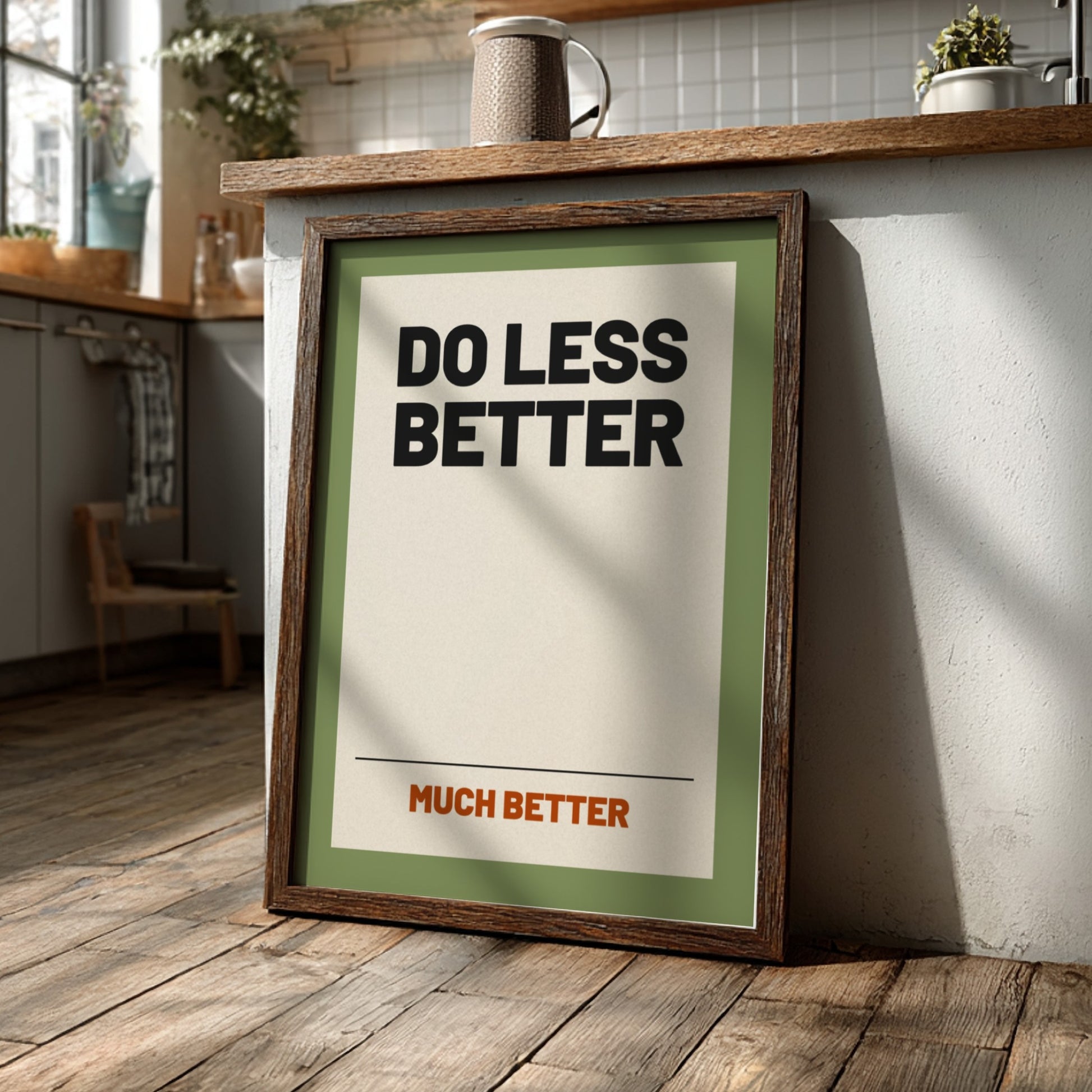 Motivational quotes poster featuring bold typography on a subtle background, ideal for home decor.