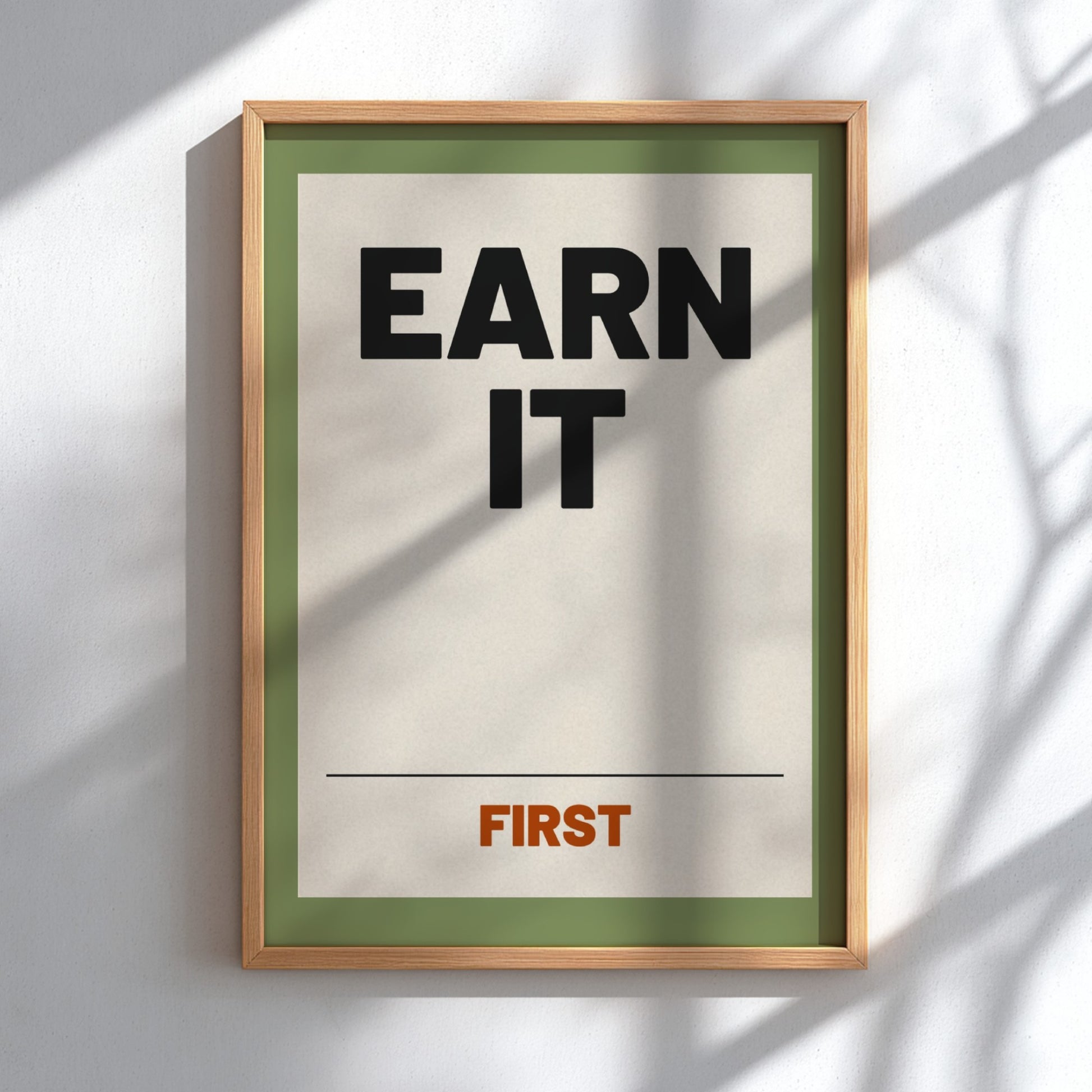 Motivational quotes poster featuring bold text and neutral background, perfect for home decor and inspiration.