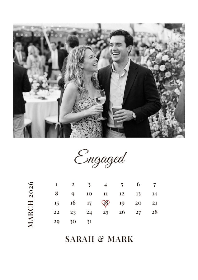 Personalised Engagement Calendar Photo Poster