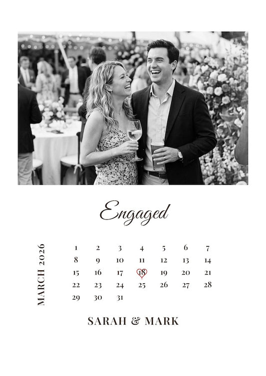 Personalised Engagement Calendar Photo Poster
