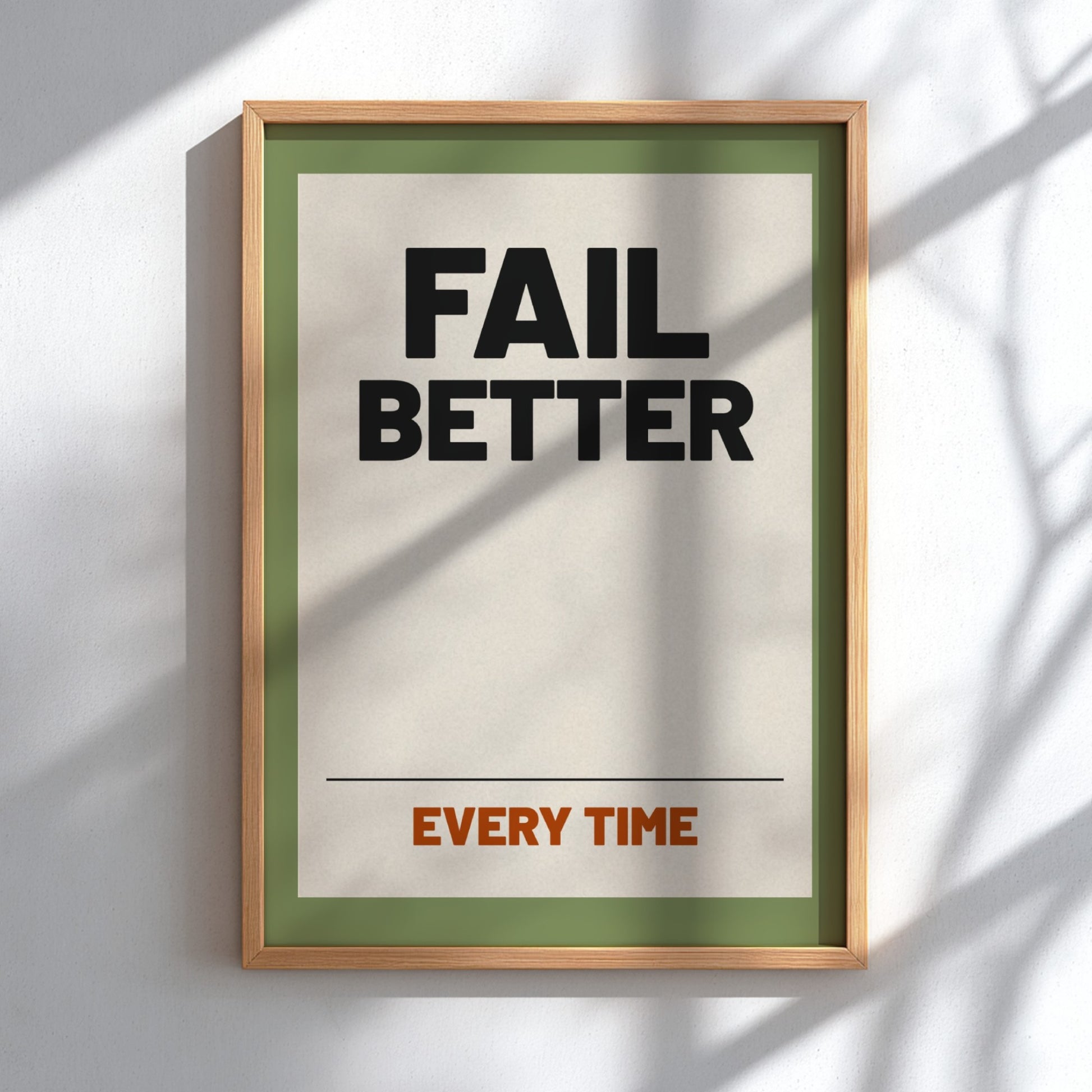 Motivational quotes poster featuring bold typography and a modern design, perfect for home decor and