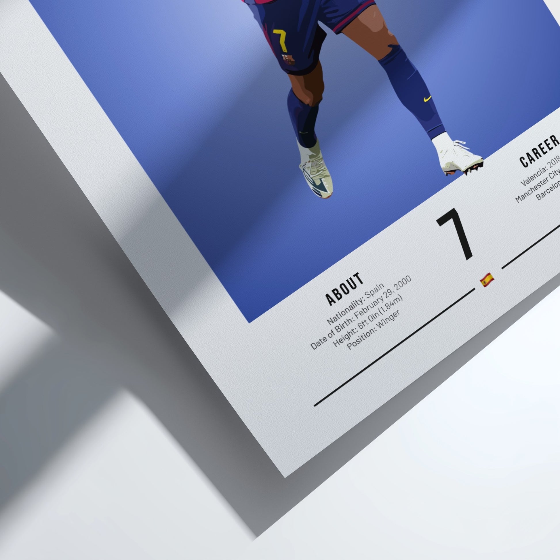 Ferran Torres soccer artwork featuring vibrant colors and modern design
