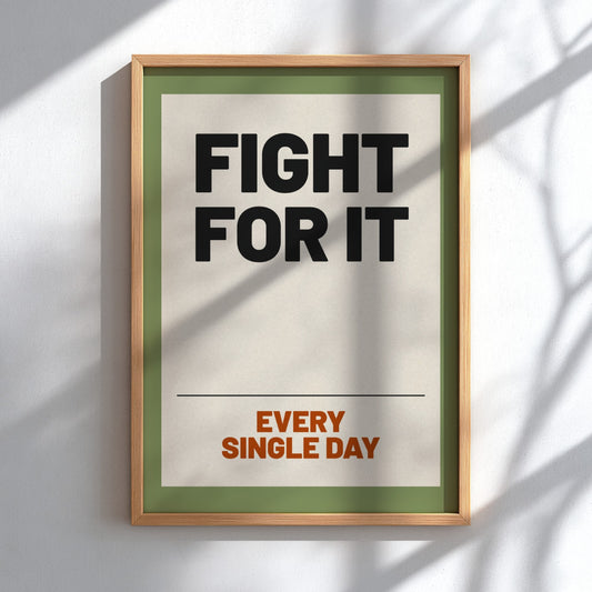 Motivational quotes poster featuring bold typography on a green background, perfect for inspiring wall decor.