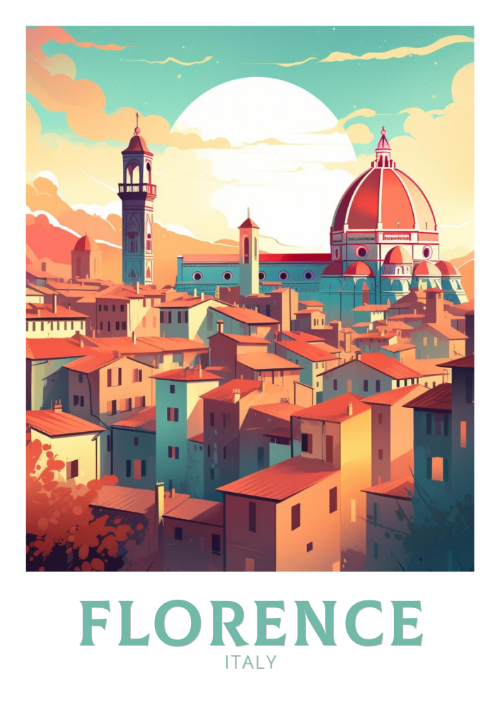 Europe FLORENCE TRAVEL ART - ITALY POSTER